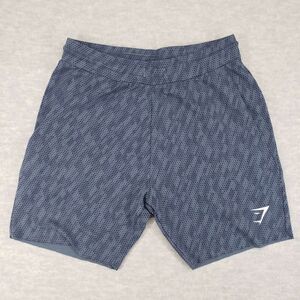 Gymshark Critical Sweat Shorts Mens Medium Blue 7” Inseam Pockets Athleisure